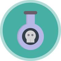 Poison Flat Multi Circle Icon vector