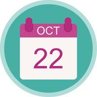 October Flat Multi Circle Icon vector