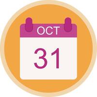 October Flat Multi Circle Icon vector