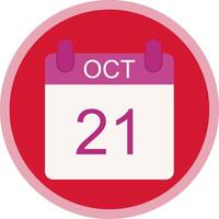 October Flat Multi Circle Icon vector