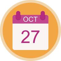 October Flat Multi Circle Icon vector