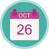 October Flat Multi Circle Icon vector