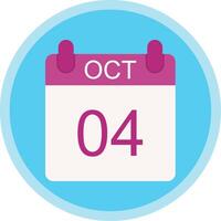 October Flat Multi Circle Icon vector