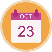 October Flat Multi Circle Icon vector