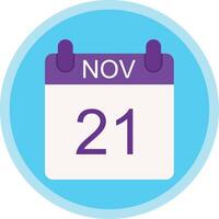 November Flat Multi Circle Icon vector