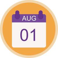 August Flat Multi Circle Icon vector