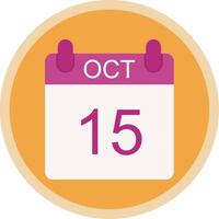 October Flat Multi Circle Icon vector