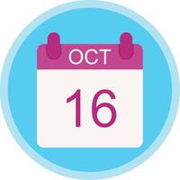 October Flat Multi Circle Icon vector