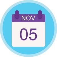 November Flat Multi Circle Icon vector