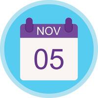 November Flat Multi Circle Icon vector