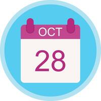 October Flat Multi Circle Icon vector