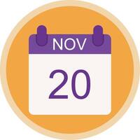 November Flat Multi Circle Icon vector