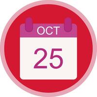 October Flat Multi Circle Icon vector