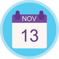 November Flat Multi Circle Icon vector