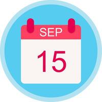 September Flat Multi Circle Icon vector