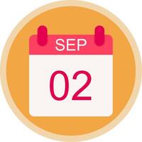 September Flat Multi Circle Icon vector