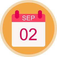 September Flat Multi Circle Icon vector