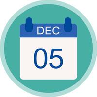 December Flat Multi Circle Icon vector