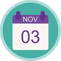 November Flat Multi Circle Icon vector