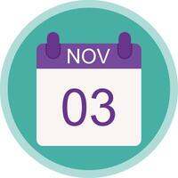 November Flat Multi Circle Icon vector