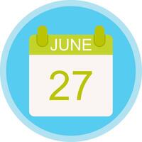 June Flat Multi Circle Icon vector