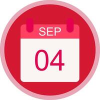 September Flat Multi Circle Icon vector