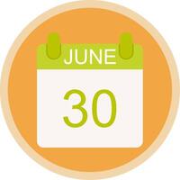 June Flat Multi Circle Icon vector