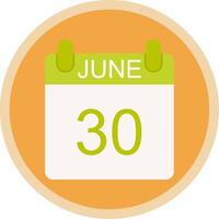 June Flat Multi Circle Icon vector