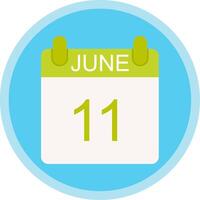 June Flat Multi Circle Icon vector