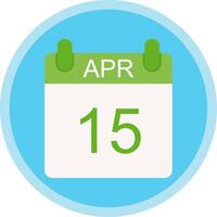 April Flat Multi Circle Icon vector