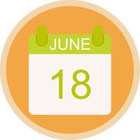 June Flat Multi Circle Icon vector