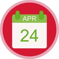 April Flat Multi Circle Icon vector