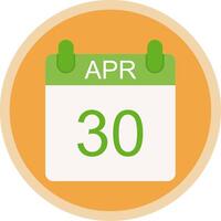 April Flat Multi Circle Icon vector