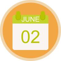 June Flat Multi Circle Icon vector