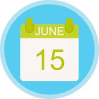 June Flat Multi Circle Icon vector