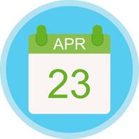 April Flat Multi Circle Icon vector