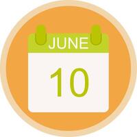 June Flat Multi Circle Icon vector