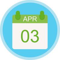 April Flat Multi Circle Icon vector