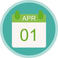 April Flat Multi Circle Icon vector