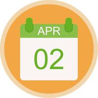 April Flat Multi Circle Icon vector