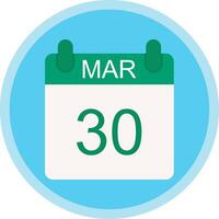 March Flat Multi Circle Icon vector