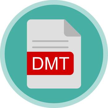 DMT File Format Flat Multi Circle Icon vector