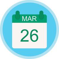 March Flat Multi Circle Icon vector