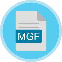 MGF File Format Flat Multi Circle Icon vector