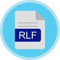RLF File Format Flat Multi Circle Icon vector
