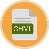 CHML File Format Flat Multi Circle Icon vector