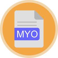 MYO File Format Flat Multi Circle Icon vector