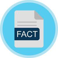 FACT File Format Flat Multi Circle Icon vector