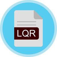 LQR File Format Flat Multi Circle Icon vector