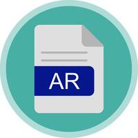 AR File Format Flat Multi Circle Icon vector